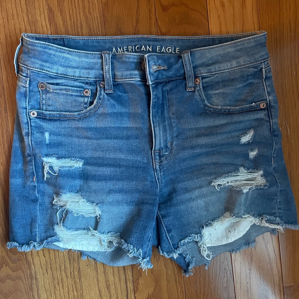 American Eagle Jean Shorts. Size 8. Next Level Stretch. High Waisted.